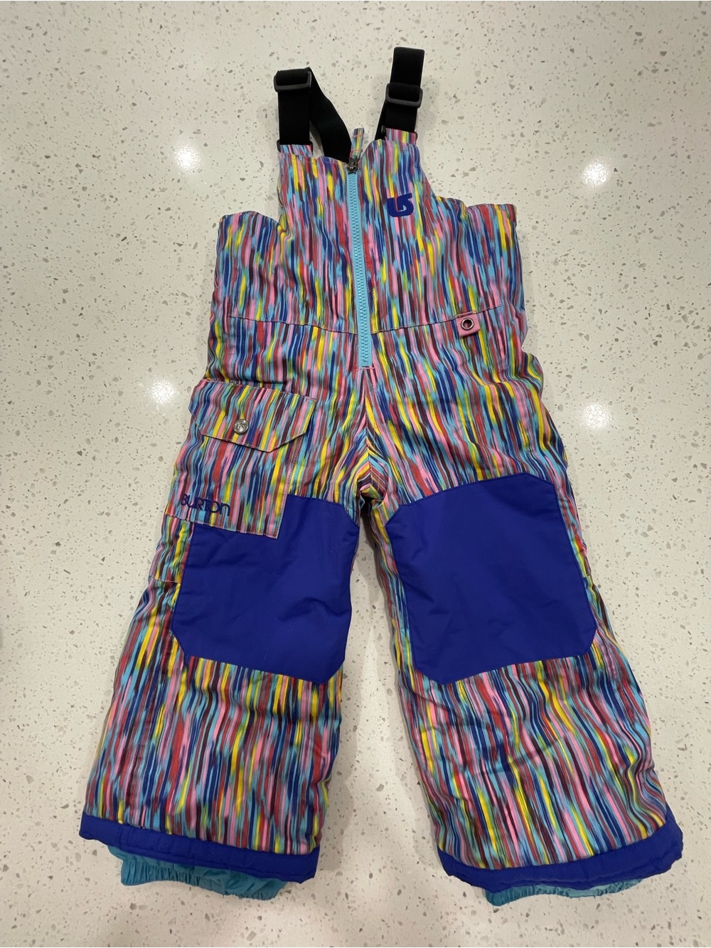 Burton Kids' Multicolor Stripe Snow Bib Pants - Blue Accents 2T